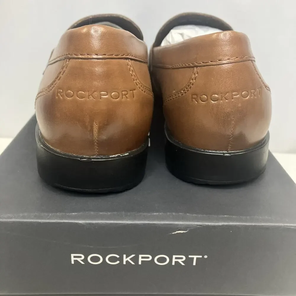 Rockport Men Classic Penny Loafer Dress Shoes M76445 Dark Brown Size 9W 9 Wide